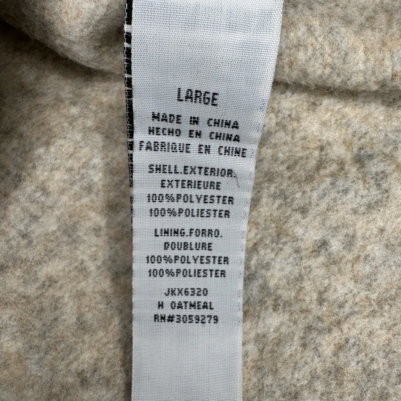 Thread & Supply Snap Cozy‎ Hoodie Fleece Pullover Thermal Womens Sz Large Beige - Picture 10 of 11
